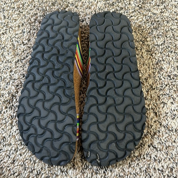 BIRKINS by Birkinstock Curacao Rainbow Stretch Sandals Size 7.5 - Picture 3 of 7